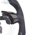 Gloss Sports Car Honda Crz Steering Wheel Carbon Fiber Black Leather 350mm