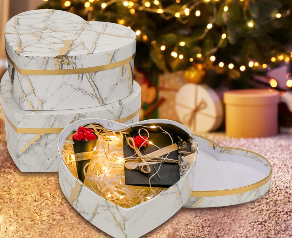 Custom Order Luxury Love Heart Shape Cosmetics Gift Packaging Paper Box For Wedding Gift