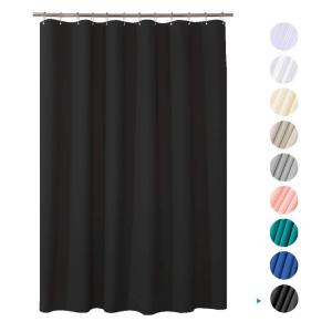 Quality Clear Black color Walmart Bathroom Disposable Plastic PEVA bath shower curtain wholesale