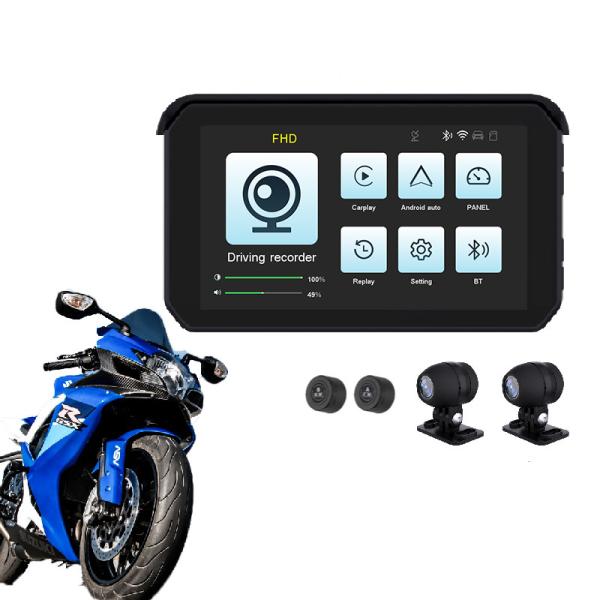 IP67 Waterproof 5 Inch IPS Screen Motorcycle GPS Navigation for CarPlay /