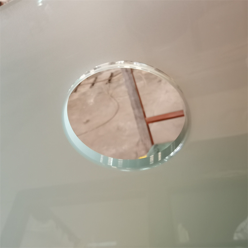 Customized Frost Art Shower Tempered Glass Door Frameless With Polished Handle Hole