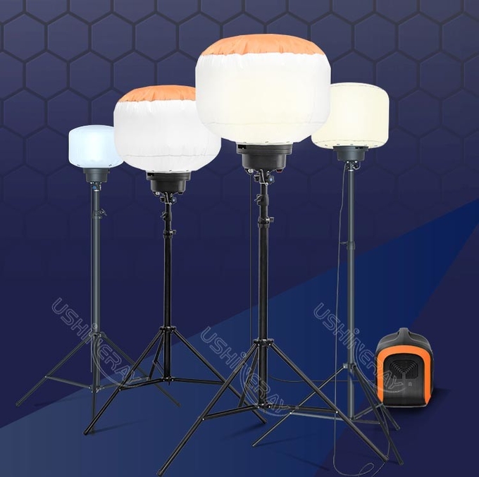 Battery Powered LED Balloon Lights 100 Watt Led Work Light Stand For Incident Response