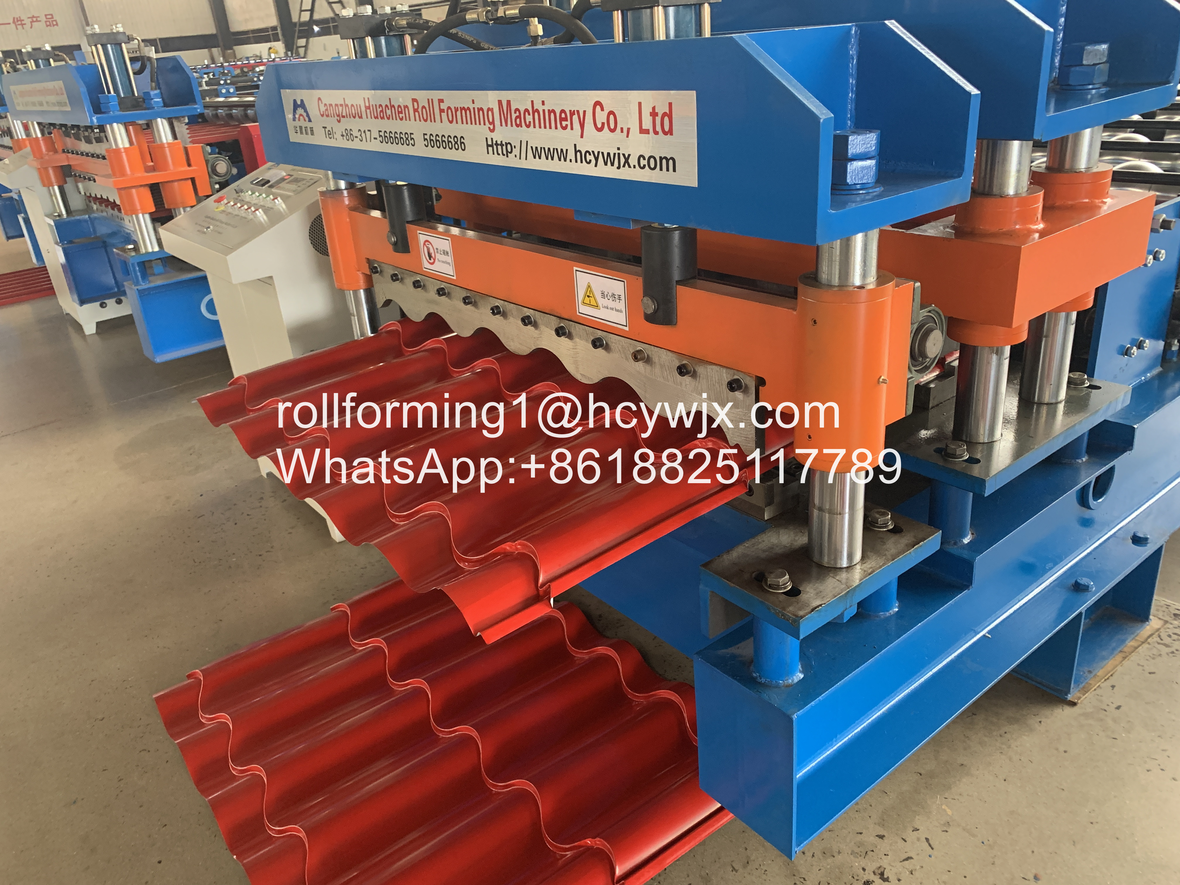 2m/Min PLC Control Antique Glazed Tile Roll Forming Machine