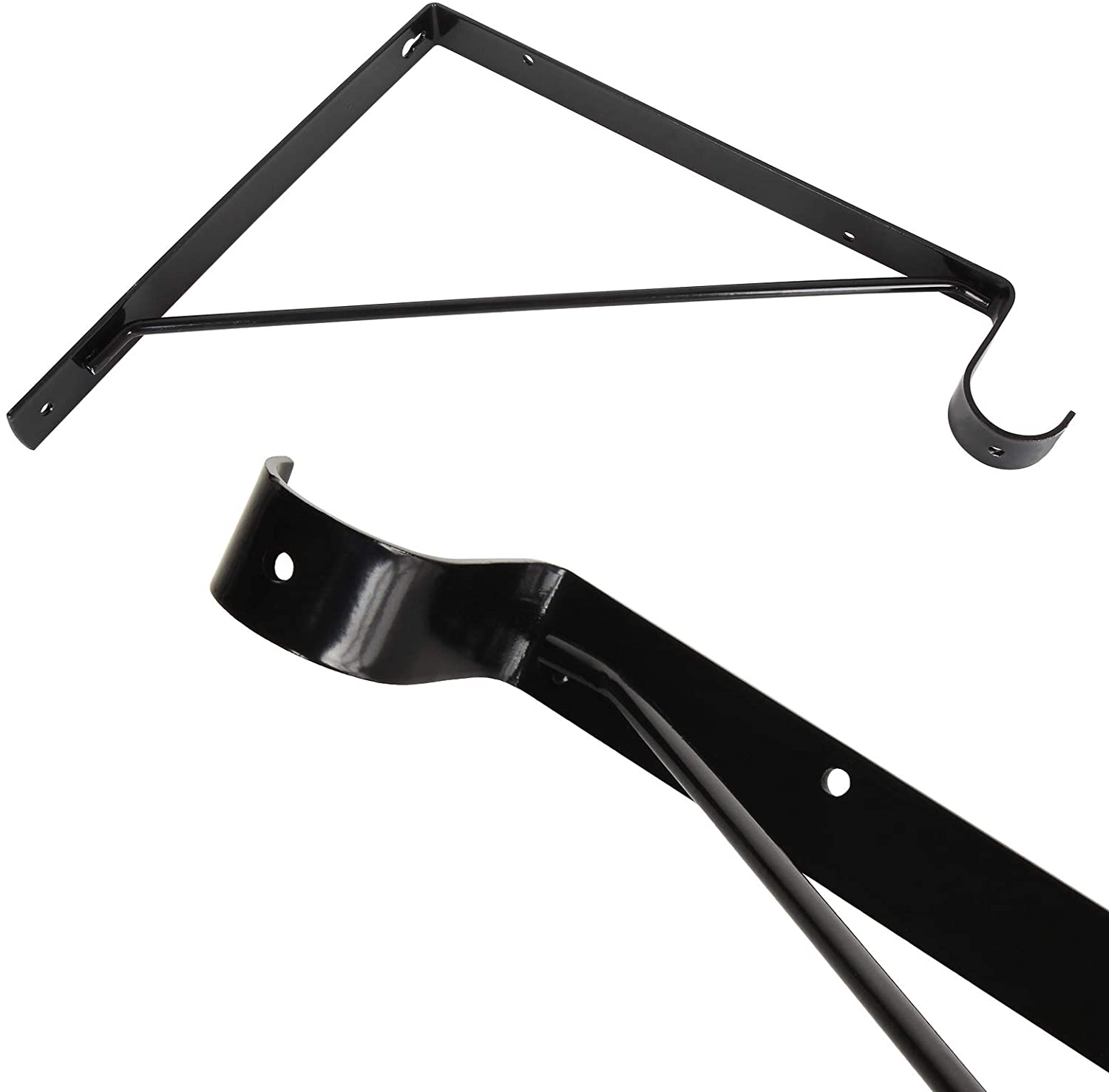 15*9inch Wall Mounted Shelf Brackets Clothes Hanger Pole Closet Rod Support Bracket