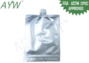 Quality Opaque Sliver Aluminum Foil Bags For Liquid / Stand Up Pouch With Spout Packaging wholesale