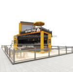 Aluminum Alloy Windows 20ft 40ft Prefab Mobile Shipping Bar Coffee Shops