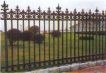Contemporary Wrought Iron Railings , Anti Corrosion Black Rod Iron Fence