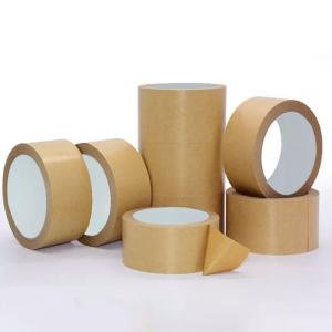 China Customised Flatback Hot Melt Kraft Paper Tape 50mmx150m on sale
