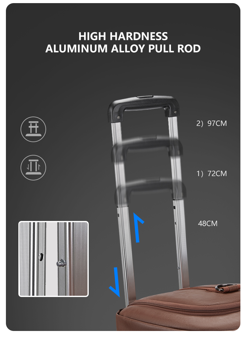 OEM Rolling Garment Male Travel Duffle Bag With Trolley Sleeve Multipurpose