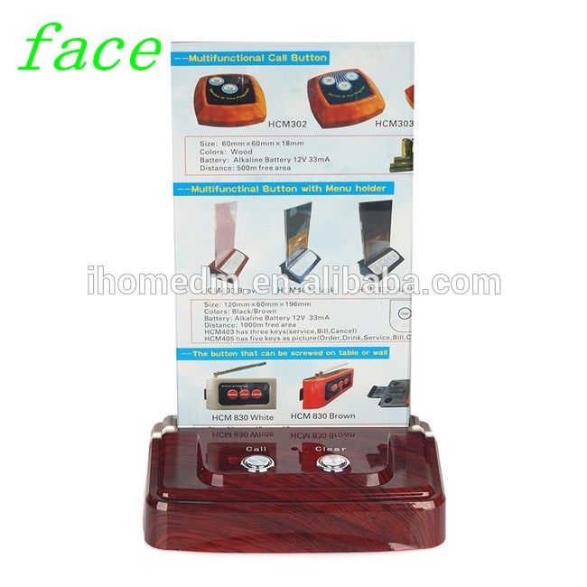 call/cancel menu board wireless waiter paging transmitter