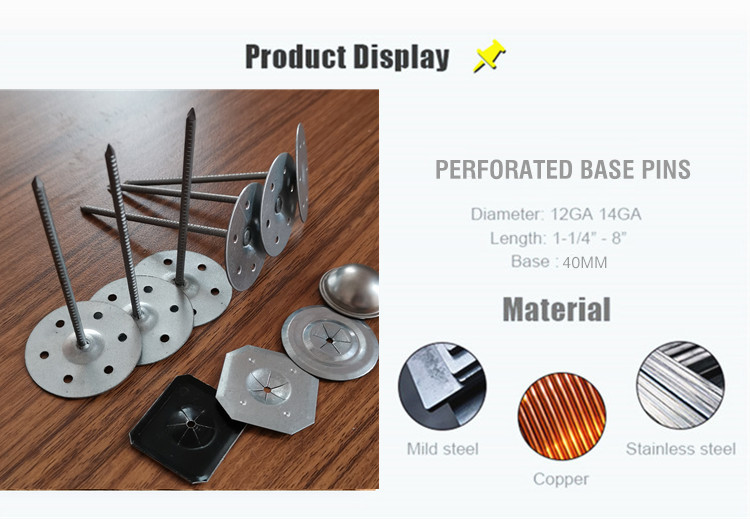 Disc Base Perforated Base Insulation Fasteners For Roofing Application And Deck