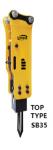 Hydraulic Excavator Breaker Alloy Steel 0.8 Ton -2.5 Ton Sany Doosan Xcmg35