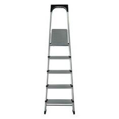 Quality Domestic Foldaway Aluminum Step Ladder 5 Steps EN131 GS Certificated wholesale
