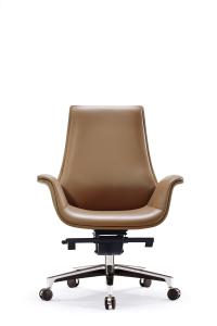 Quality luxury modern leather medium back office manager chair wholesale