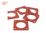 Silicone Good Elongation Reddish 70 Shore Rubber Square Gasket For Connector