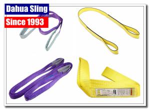 Quality South American Polyester Flat Lifting Slings Eye And Eye Hoist Straps Double Ply Type wholesale