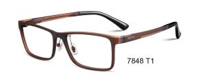Quality Luxury Flexible Eyeglasses Frames / Young Generation Brown Square Frame wholesale