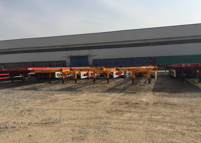 Carbon Mn Steel Flatbed Semi Truck Semi Trailer Truck 12600*3000mm
