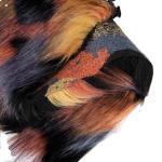 Multicolored Jacquard Artificial Fur Fabric for Sexy Beauty Clothing and Winter
