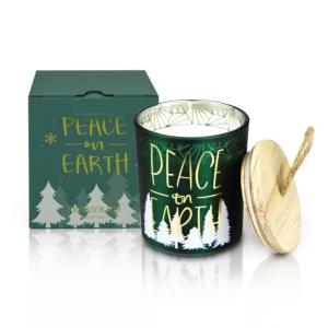 Quality Christmas Gift Set Fir Painted Scented Soy Jar Candles wholesale