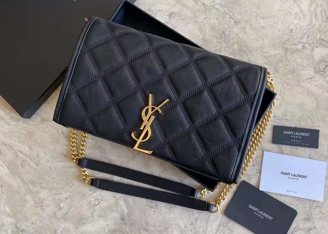 Rhomboid Checkered Crossbody Bag , Leather Chain Sling Bags For Girls