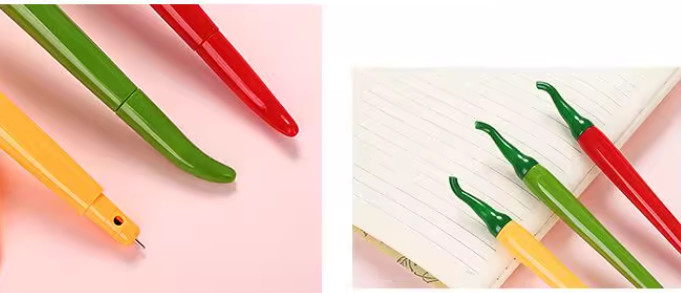 Creative plastic pen simulation vegetable chili learning stationery water-based signature pen neutral pen