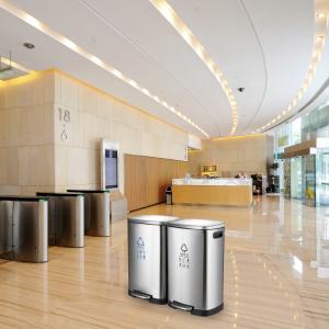 Quality Silver 410 SS 100 Litre Garbage Bin For Hotel wholesale