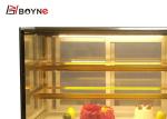 White Marble 3 Layer Cake Display Chiller Showcase For Restaurant