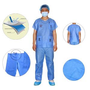 Quality OEM Blue Disposable Nursing Scrubs wholesale