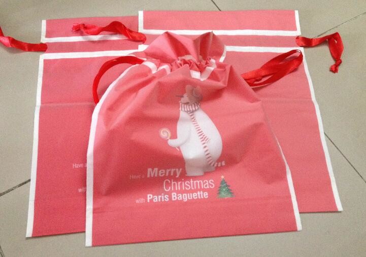 Biodegradable drawstring laundry poly bag with printing,Logo Printed Poly Drawstring Hotel/Travel Laundry Plastic bag