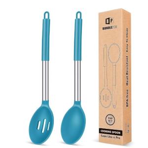 Quality Large silicone cooking spoon, non-stick solid baking spoon,kitchenware wholesale
