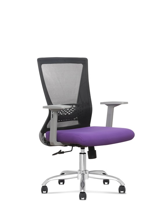Purple mesh office chair mid-back PP office staff swivel chairs ergonomic executive office chair