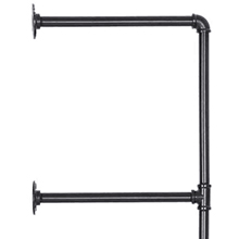 Standard Industrial Black Iron Pipe Shelf Brackets for DIY Open Bookshelf Installation