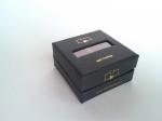 Luxury Black Rigid Gift Packaging Boxes, Foil Stamping Paper Packaging Boxes For