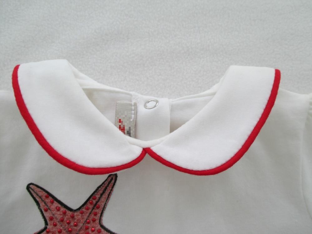Cotton Spandex Jersey Baby Footed Rompers