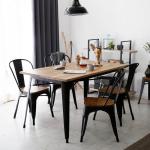 90 X 90 4 Seater Retro Industrial Vintage Kitchen Table And Chairs Metal