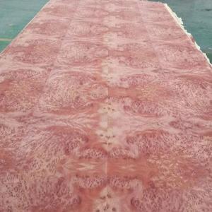 Quality High Grade 0.30MM African Red Wood Veneer Burl Sheet for Luxury Decoration wholesale