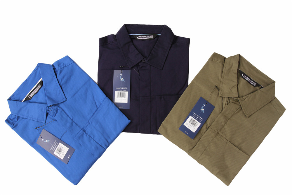 Solid Color Business Men'S Casual Stretch Shirts 59% Cotton 35% Nylon