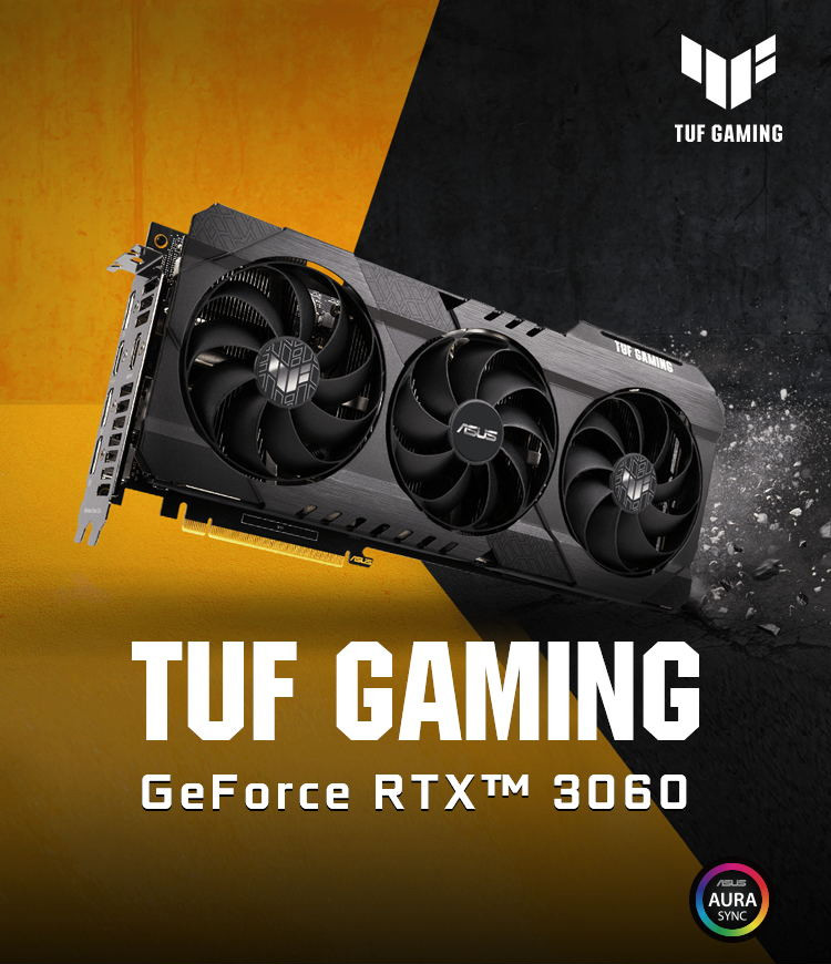 Geforce Rtx 3060 PCI Express 4.0 Gaming PC Video Card 12GB GDDR6 TUF-RTX3060-O12G-V2-GAMING