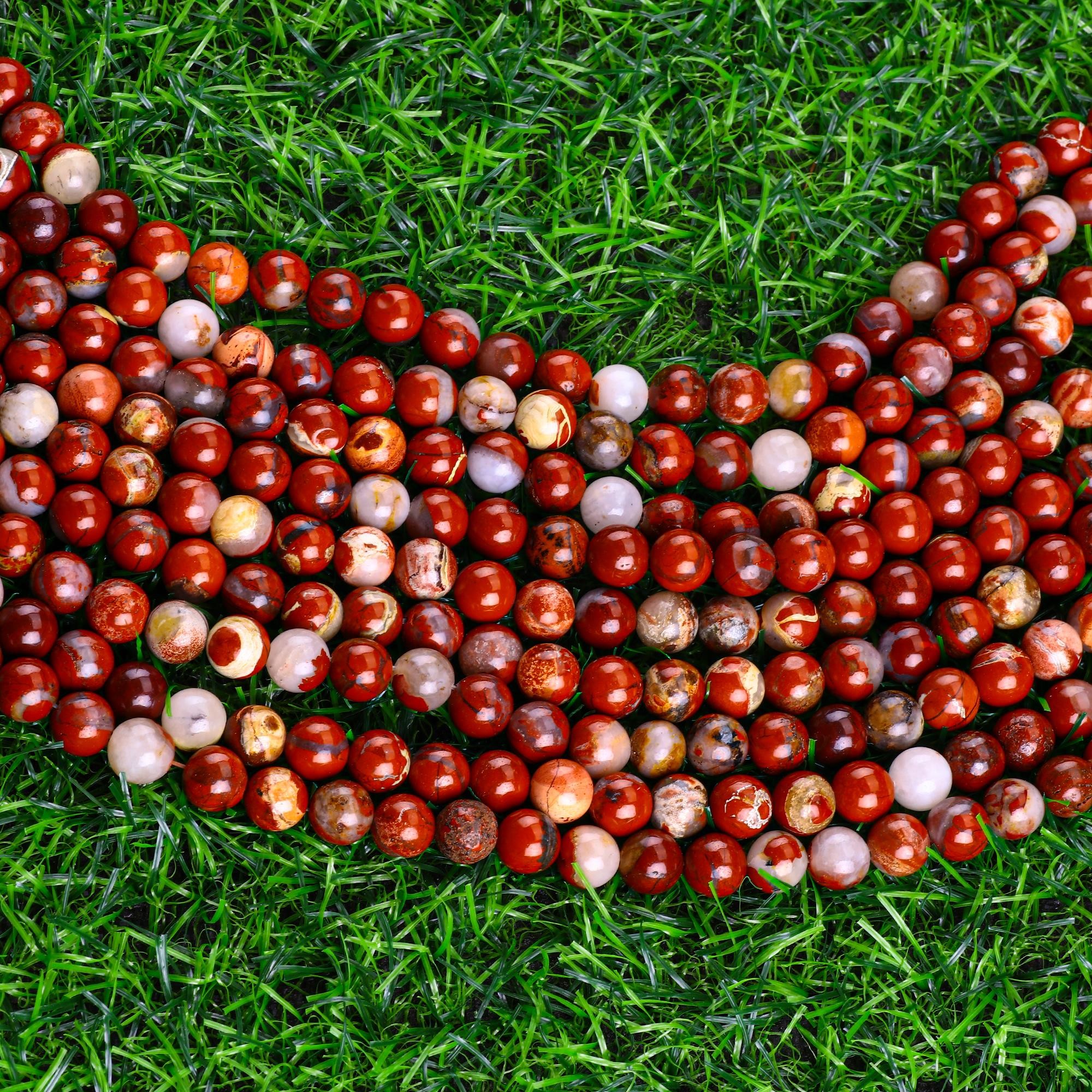Red Jasper Round Bead Natural Crystal Gemstone Different Bead Size Loose Bead Strands for DIY Jewelry Making