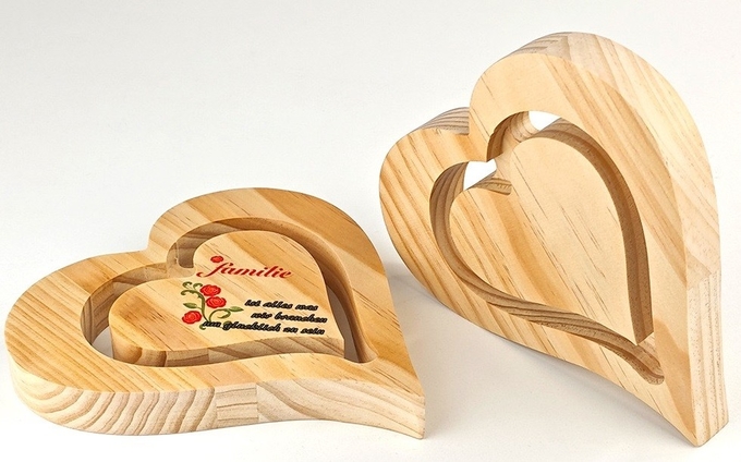 Blank Heart Shaped Sublimation MDF Ornaments For Sublimation Photo Printing