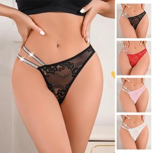 Quality Cotton G Strings For Womens Underwears Sexy Seamless Asymmetric Double Twinkle Strapped Thong wholesale