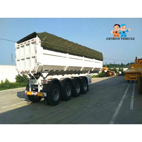 Cheap Heavy Duty 3 Axles 60T Dump Truck Cargo Semi Trailer With Automatic Cord for sale
