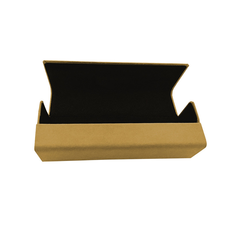 Handmade Rectangular Recycle Kraft Paper Hard Eyeglass Case Eyewear Case Box