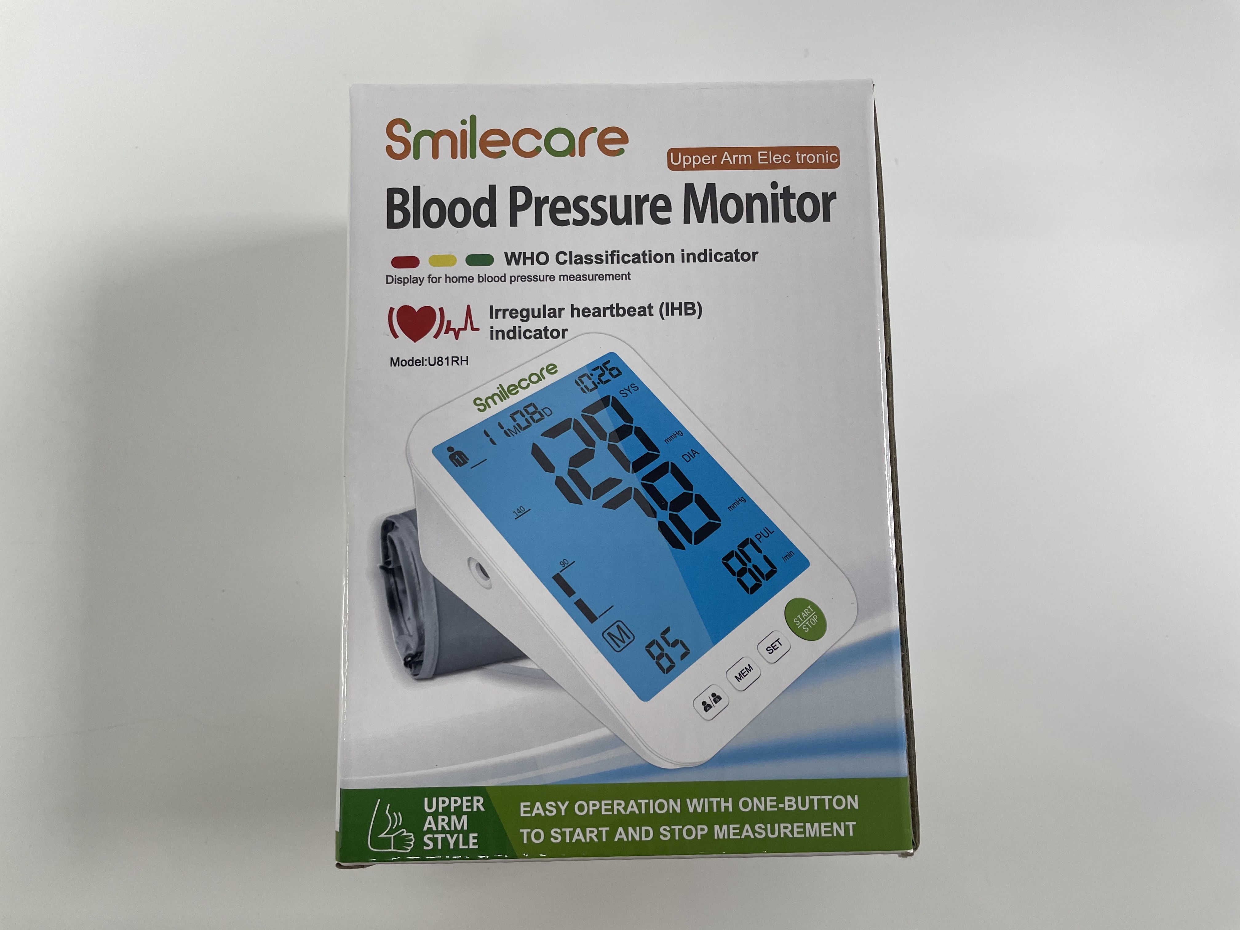 U81RH wrist watch heart rate automatic digital smart blood pressure monitor for elderly