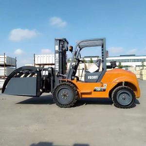 Quality Easy Maintenance Diesel All-Terrain Forklift Truck Overhead Guard Height 2210 Mm wholesale