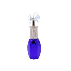Quality Blue Color Custom Empty Glass Nail Polish Bottles With Flower Shape Cap wholesale