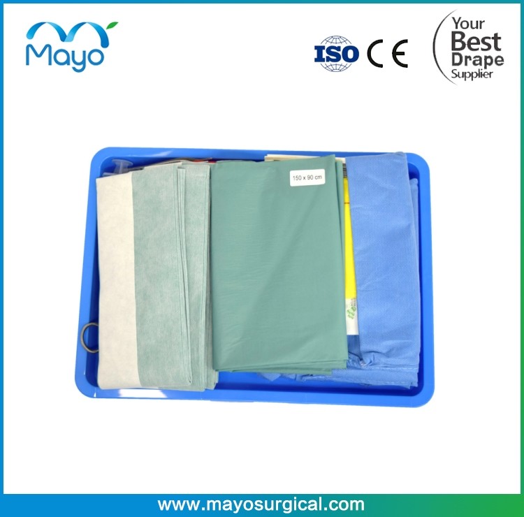 CE ISO Approved Sterile Surgery Chest Drain Drape Pack With Medical Consumable