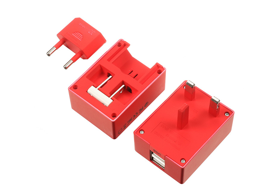 UK US AU EU Power Plug Travel Adapter For Business 2400mA 5V DC 6A Max White