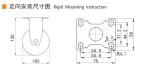 Light Duty Medical Caster 100mm 4 Inch Rigid Caster 3714P-57